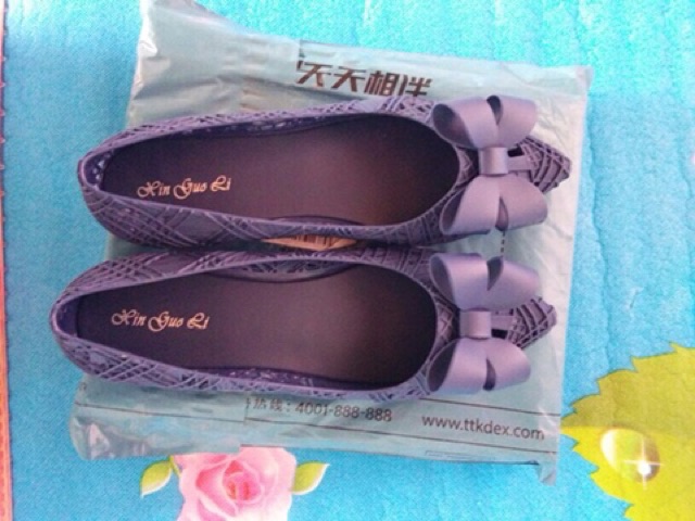 Giầy nhựa mềm dẻo nơ chống nước ( coi kĩ ảnh thật phía cuối ) | BigBuy360 - bigbuy360.vn