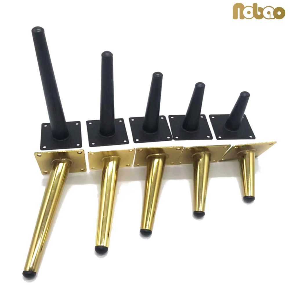 Onuobao bàn chân đồ nội thất côn với vít 10-40cm Màu đen/màu vàng 1pcs
