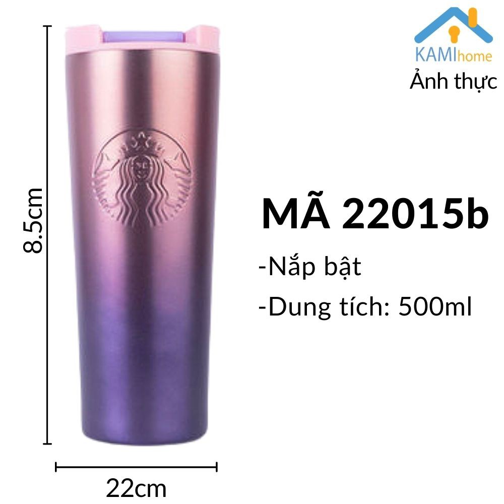 Ly giữ nhiệt Thái Lan Nắp bật 500ml bình cốc inox cao cấp mã 22015.22040.22041