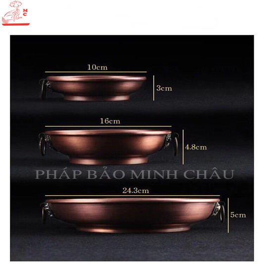 [Pháp Bảo Minh Châu] Khay cúng hoả tịnh đồng 3 size