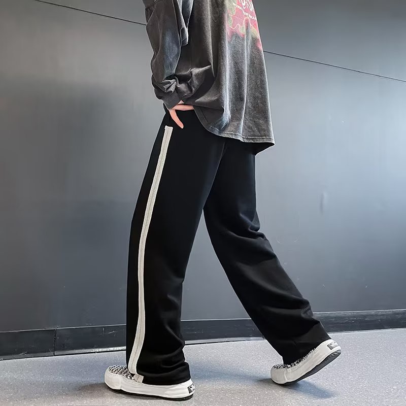 Quần Dài Dáng Rộng Lưng Thun Co Giãn Tốt Cỡ Lớn M-3XL Phong Cách Hip Hop Thời Trang Đường Phố Nhật Bản Cho Nam