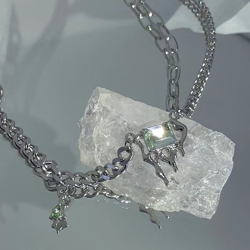Vòng cổ Mặt Đá obsidian Thời Trang Cao Cấp Cho Cặp Đôi