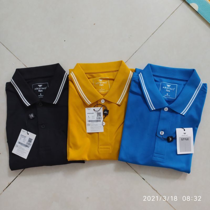 (SALE 50%) Áo polo ARISTINO APS056S9 cotton cao cấp, form Regular, tag 450K