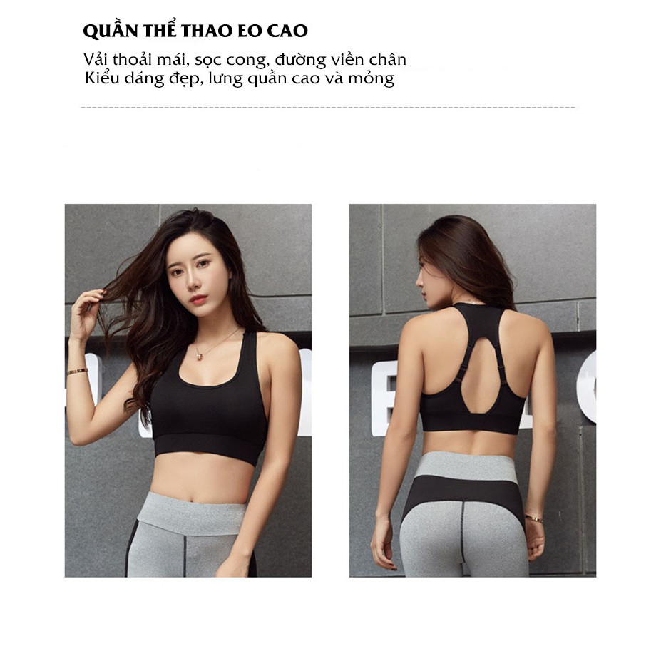 Quần tập gym yoga cạp cao legging co dãn 4 chiều angle link ad2606 Sportslink