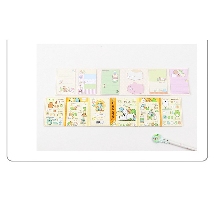 Sổ giấy ghi chú giấy note hình động vật dễ thương - Gấu Thỏ House