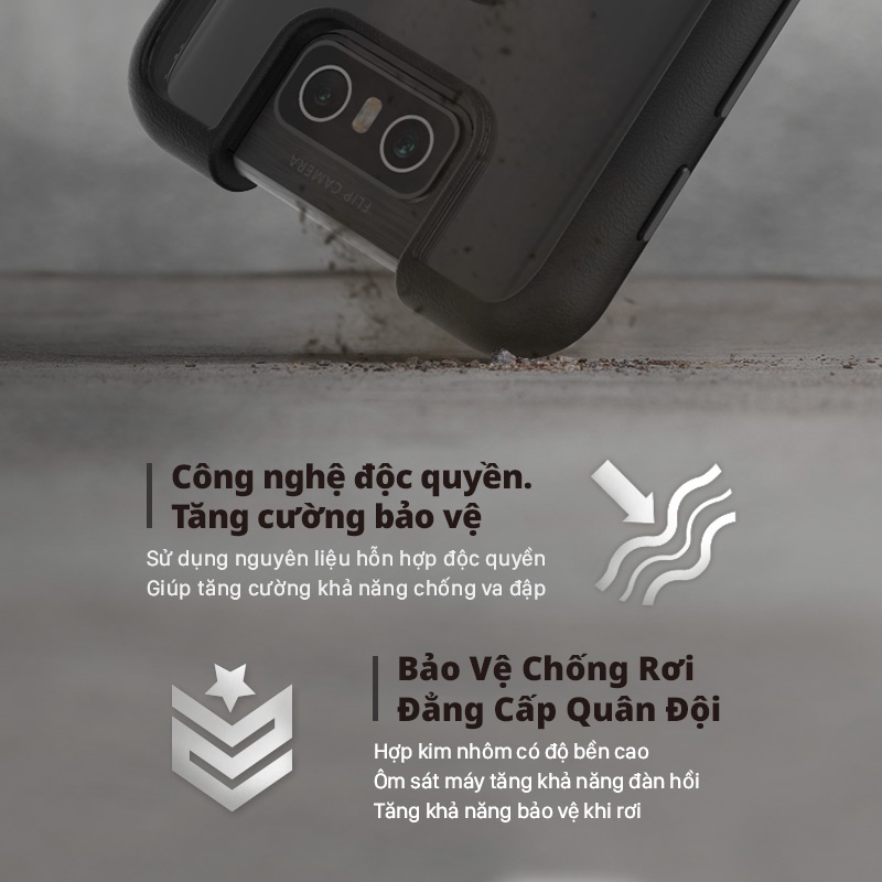 Ốp điện thoại DevilcaseLite of ASUS Rog Phone 5/5s / 5 Pro/ 5s Pro/ 5 Ultimate - Hàng cao cấp chính hãng chống sốc.
