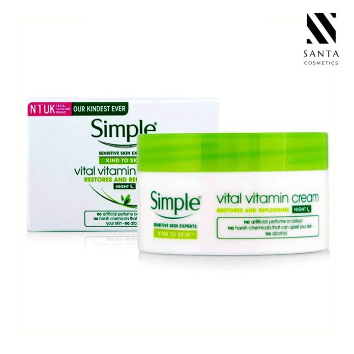 [CHÍNH HÃNG] Kem dưỡng ẩm ban đêm Simple Vital Vitamin Cream Night 50ml