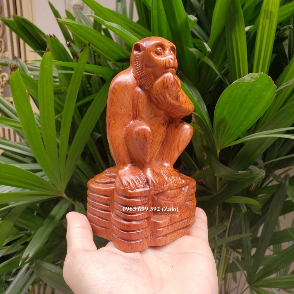 [GIA RE] Tượng con khỉ gỗ hương