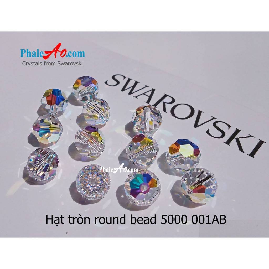 Pha lê Swarovski - 10 hạt tròn size 4,6mm crystal round bead PhaleAo