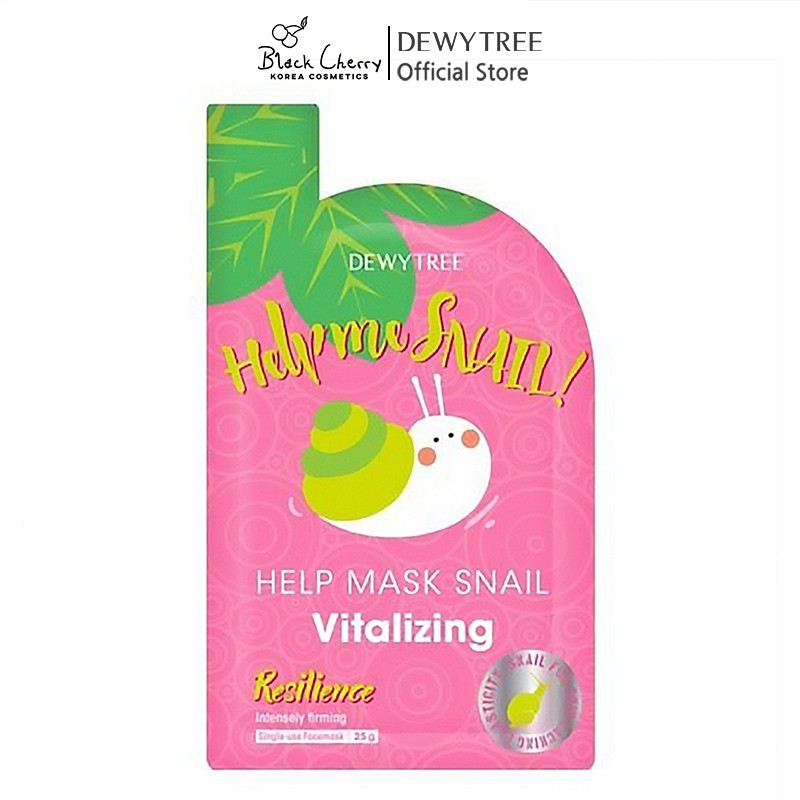 Mặt nạ ốc sên dưỡng trắng da cấp ẩm và ngăn ngừa lão hóa Dewytree Help Mask Snail Vitalizing