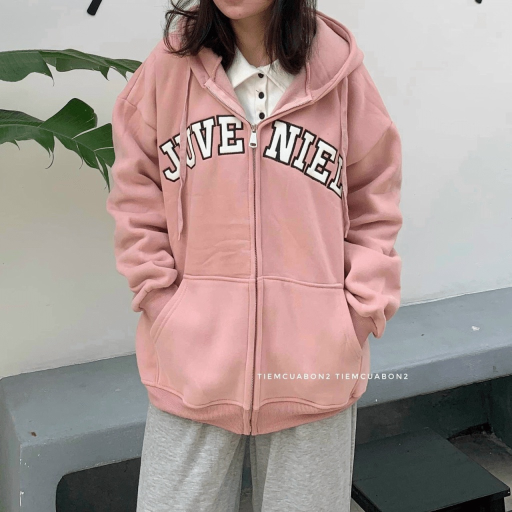 ÁO KHOÁC HOODIE JUVE NIEL CÓ DÂY KÉO THỜI TRÀNG SÀNH ĐIỆU SIÊU CUTE DỄ THƯƠNG PHONG CÁCH