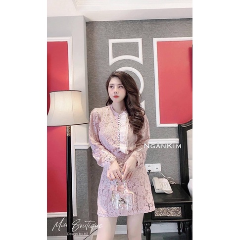 Set áo ren mix chân váy nhẹ nhàng sang chảnh Tag mác DESIGN BY H2