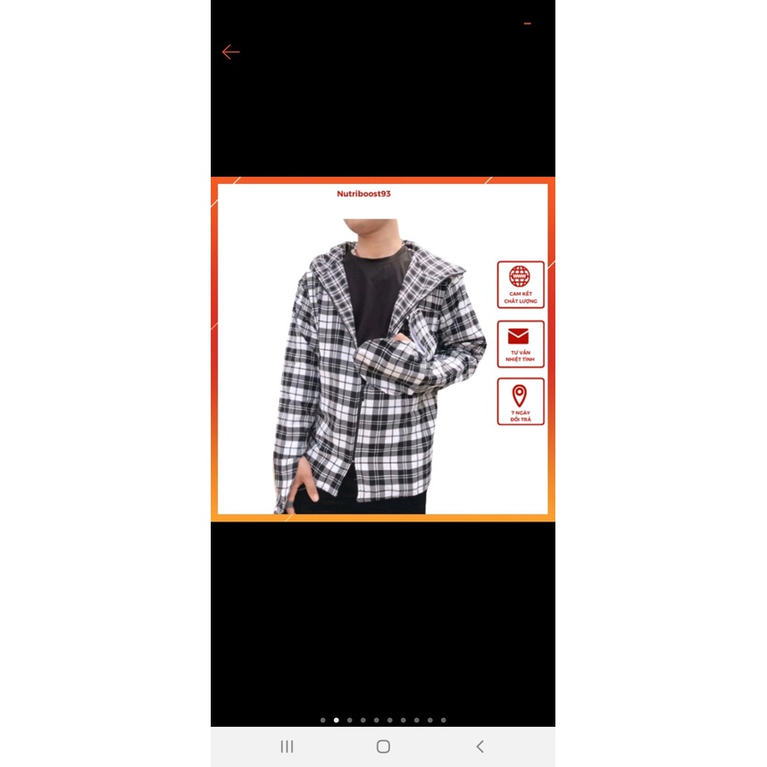 Áo Chống Nắng Kẻ Caro Nam 2 Lớp Tiện Dụng Đang Rất Hot cao cấp