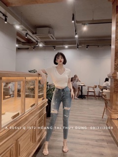 Áo thun cổ tim basic 🔥🔥🔥y