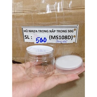 Set 10 hũ nhựa Pet trong suốt nắp trong 50g