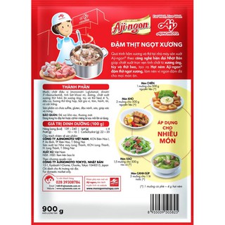 Combo 2 Bịch Hạt Nêm AJI-NGON 900gx2