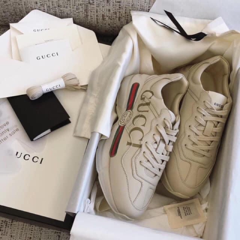 Giày Gucci Rhyton hàng Hongkong bestquality nam nữ đế cao 5cm tỉ lệ 98%