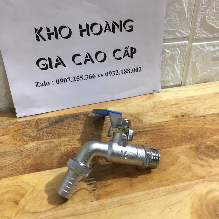 Vòi hồ inox không gỉ, có mỏ, xả xô , sân vườn,máy giặt, tưới cây inox , vòi ren 21