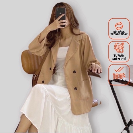 Áo blazer nữ, áo khoác nữ 1 lớp trơn FreeSize < 58kg - vest nữ phong cách Hàn Quốc gọn nhẹ thanh lịch | BigBuy360 - bigbuy360.vn