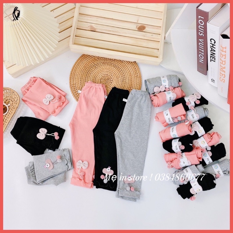 quần legging coton gập gấu cho bé gái