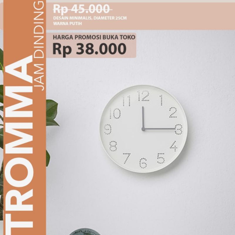 Đồng Hồ Treo Tường Tối Giản Tromma IKEA