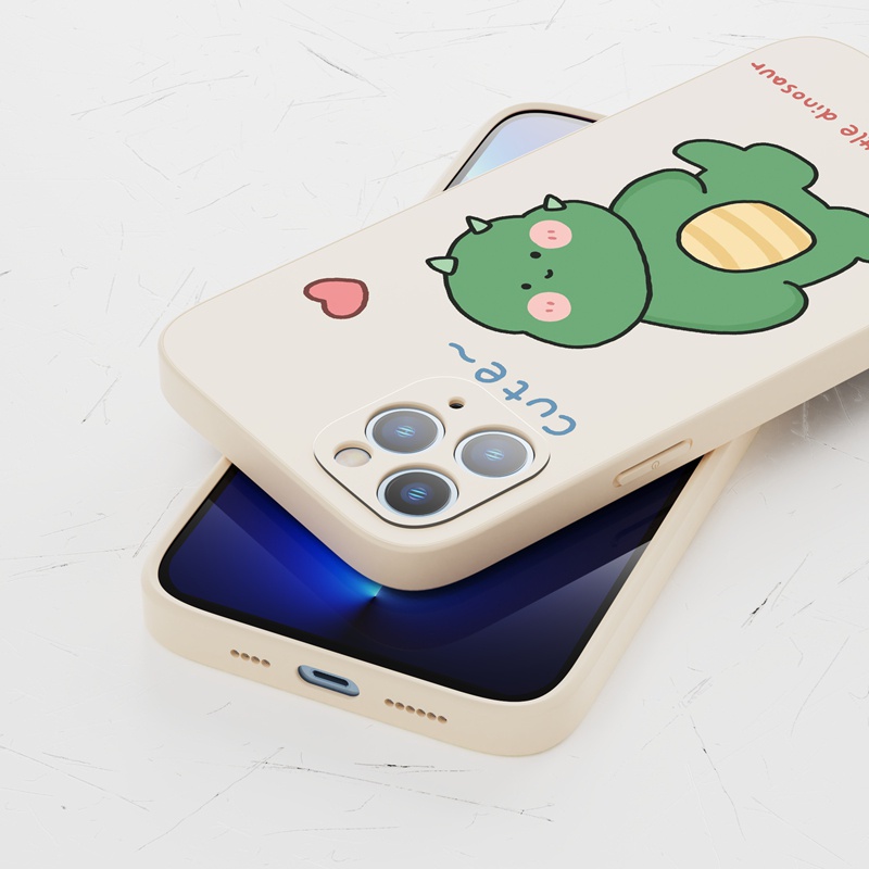 Ốp lưng iphone Ốp điện thoại silicon Suntaiho in hình khủng long thích hợp cho iPhone 13 12 11 Mini Pro X XR XS Max 7 8 Plus