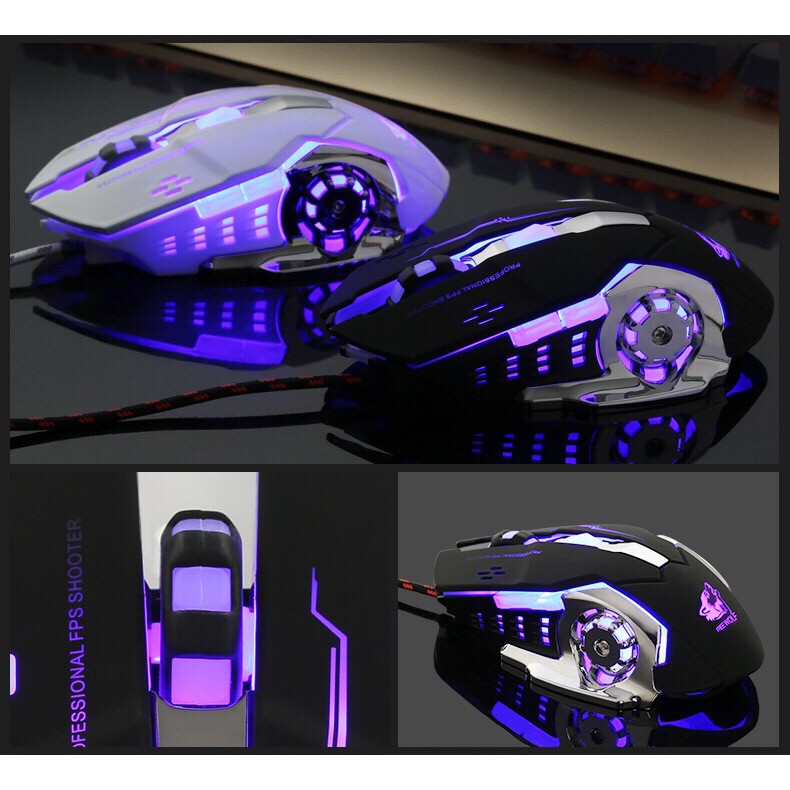 Chuột quang chuyên game Free Worf V5 led RGB PRO GAMING