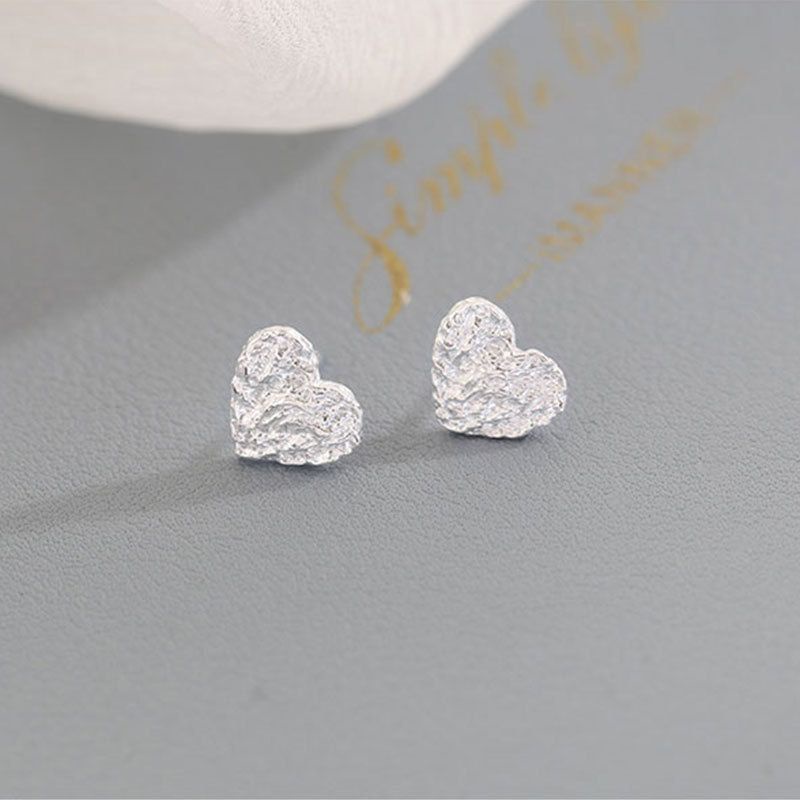 Hoa tai bạc S925 - Bông tai nữ bạc Ý Loly hình trái tim dễ thương, basic Zaza accessories KT8006