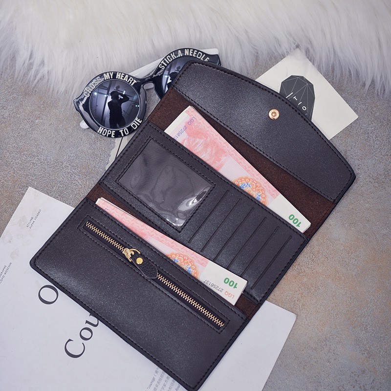 Ví nữ 3908 da sần nhiều ngăn tiện lợi