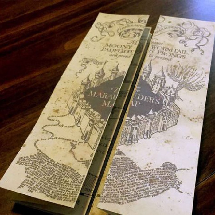 Bản đồ Đạo Tặc Marauders Map trong truyện Harry Potter