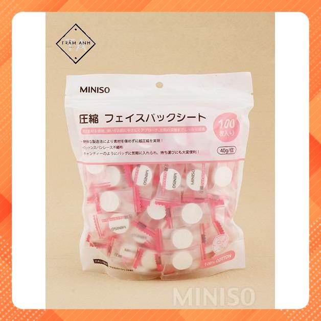 MẶT NẠ NÉN MINISO 100 VIÊN