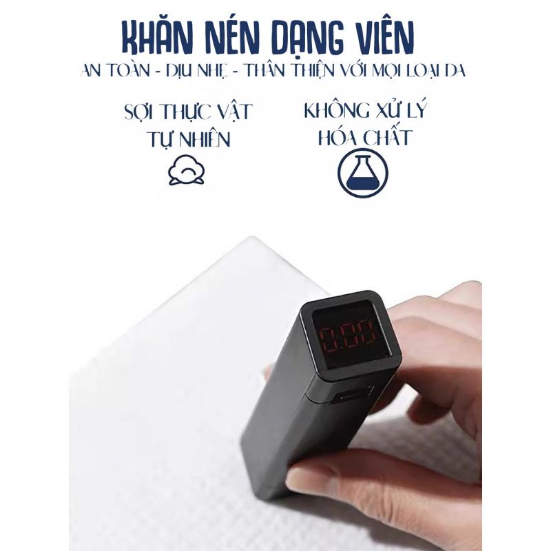 Khăn Rửa Mặt Cotton Dạng Viên Nén Sử Dụng 1 Lần