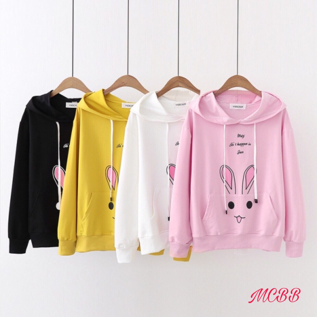 Mcbb - 7-23 kg 100% vải cotton mỏng áo hoodie bé gái áo thun tay dài cho bé gái có nón xinh phông nữ trẻ em 1-16 tuổi bộ