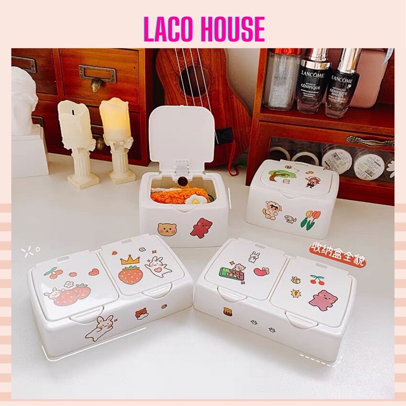 Hộp đựng đồ dùng để bàn đa năng đơn giản tiện lợi lacohouse J23
