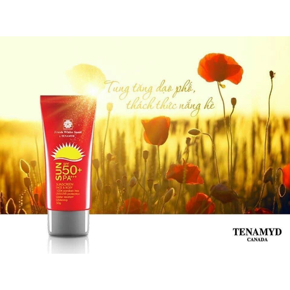 Kem chống nắng trắng da Fresh White Sand by TENAMYD SPF50/PA+++ 50ml