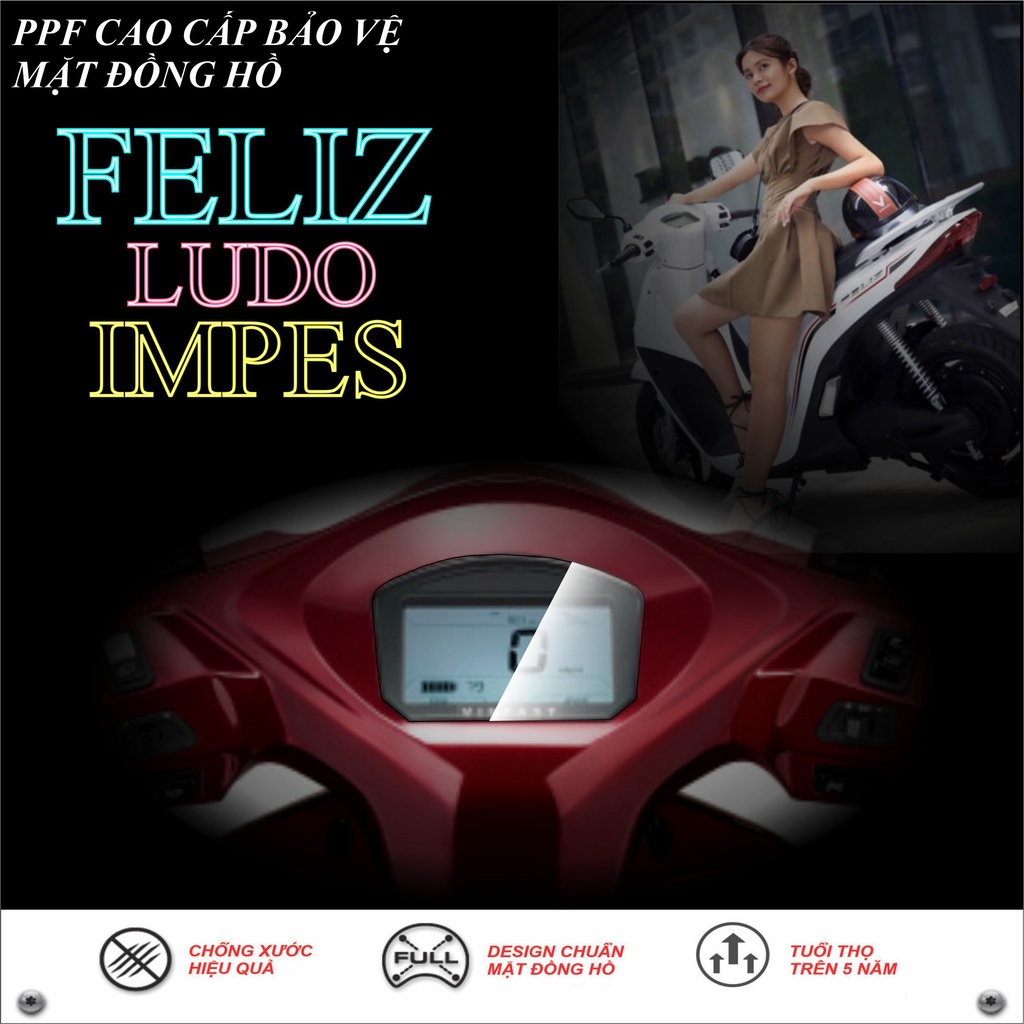 Miếng dán PPF bảo vệ mặt đồng hồ VINFAST FELIZ - VINFAST LUDO - VINFAST IMPES