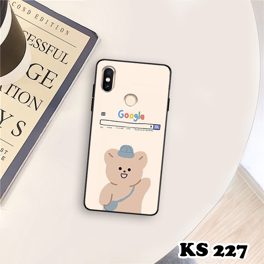 Ốp lưng Xiaomi Redmi Note 7 - Xiaomi Redmi Note 7 Pro - Ốp in hình gấu bear - Lưng nhám viền TPU cap cấp
