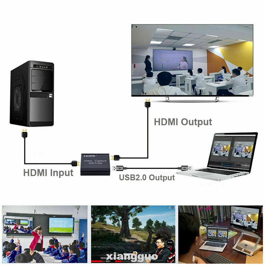 Accessories Portable USB To HDMI With Loop Meeting For Live Streaming 1080P 60fps Game Recording Video Capture Card | BigBuy360 - bigbuy360.vn
