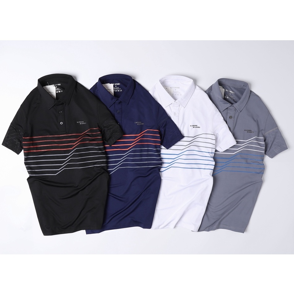 Áo Thun Nam Có Cổ Tay Ngắn Cổ Bẻ Cao Cấp Thiết Kế Sang Trọng Độc Đáo Vải Poly Trẻ Trung Chính Hãng - Big Sport, BS32