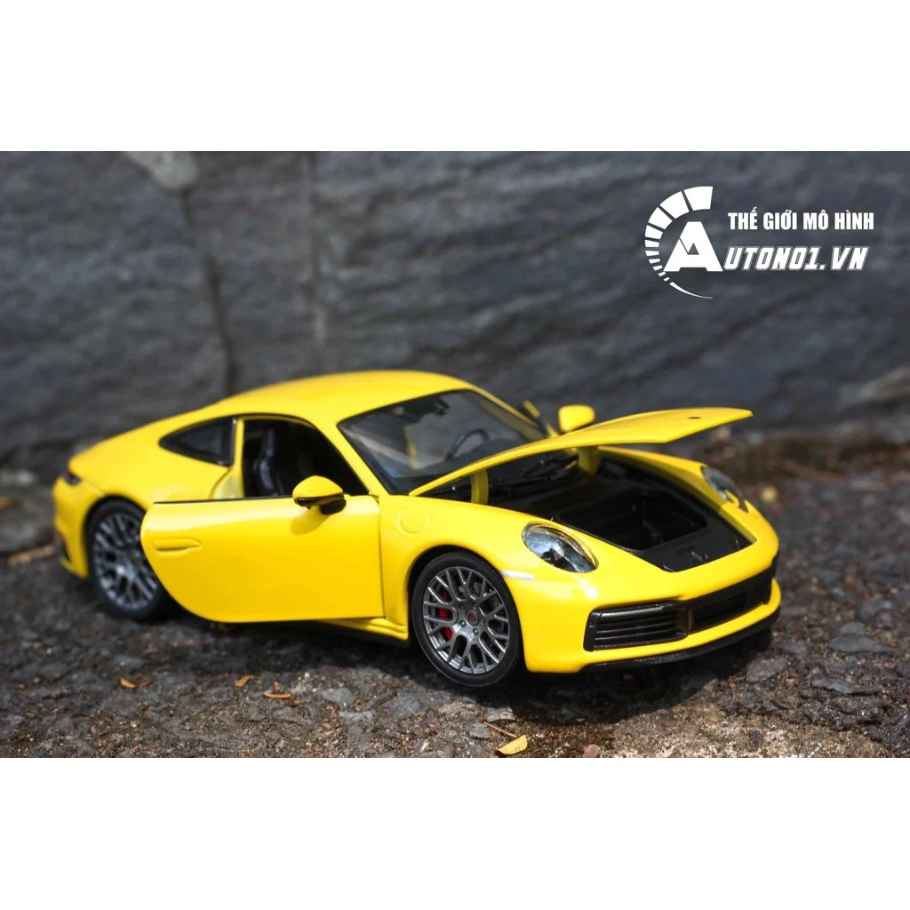 MÔ HÌNH XE PORSCHE 911 CARRERA 4S YELLOW 1:24 WELLY 7250