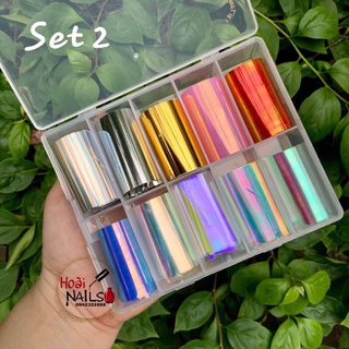 set sequin mix nhiều màu trang trí móng tay