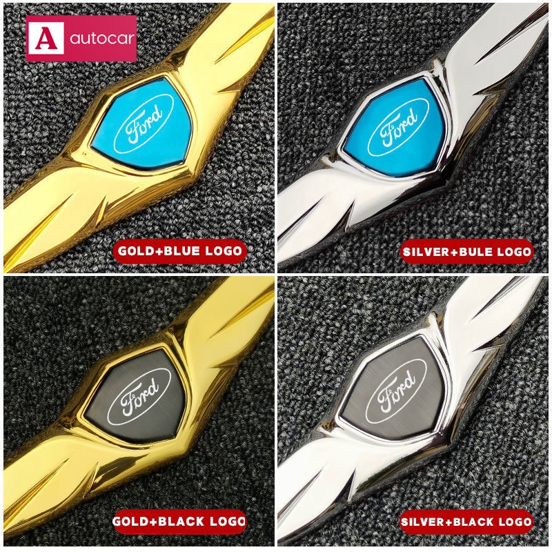 Miếng Dán Trang Trí Nắp Capo Xe Hơi Ford Hình Cánh Thiên Thần Bằng Kim Loại