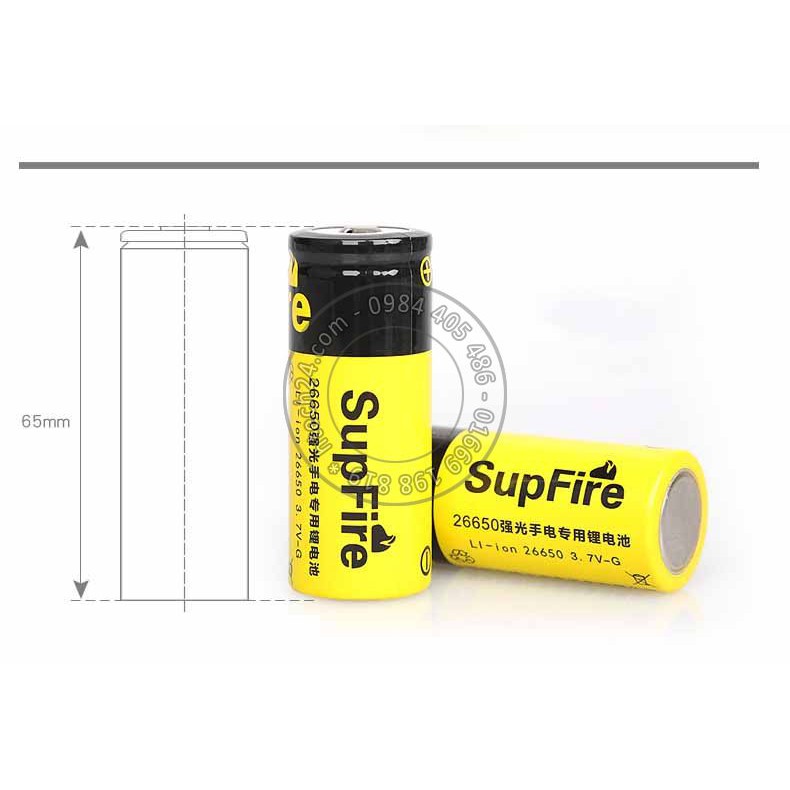 Pin sạc SupFire 26650 3.7v