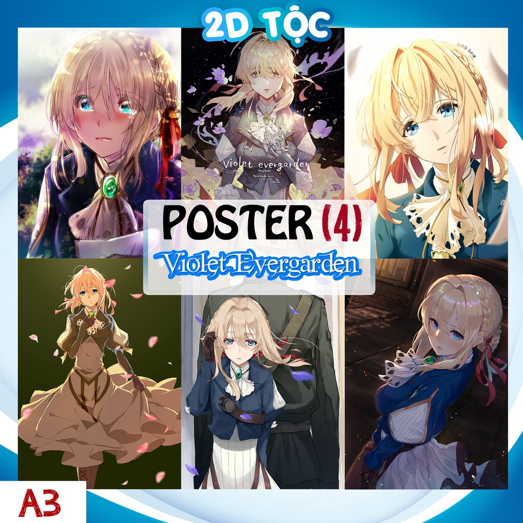TRANH POSTER A3 DÁN TƯỜNG ANIME VIOLET EVERGARDEN (4) - 2D TỘC SHOP