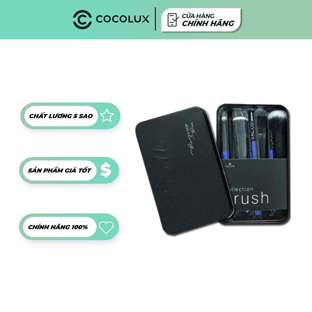 Cọ Du Lịch Vacosi My Darling Travel Brush 8 Cây Màu Đen BC24 Cocolux