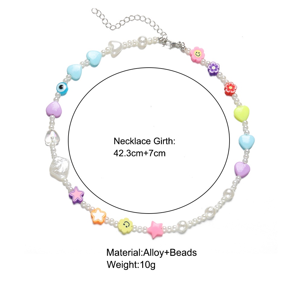 Vòng Cổ Choker Đính Hạt Ngọc Trai/Hoa/Ngôi Sao/Hoa Thời Trang Ngọt Ngào