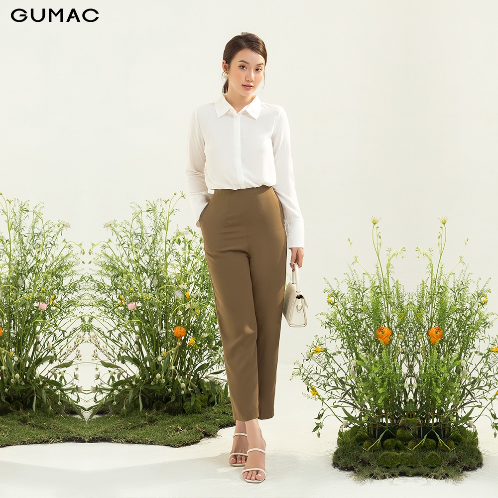 [Mã WABRGUM giảm 10% tối đa 30K đơn 99K] Áo sơ mi giấu nút thời trang GUMAC AC03029