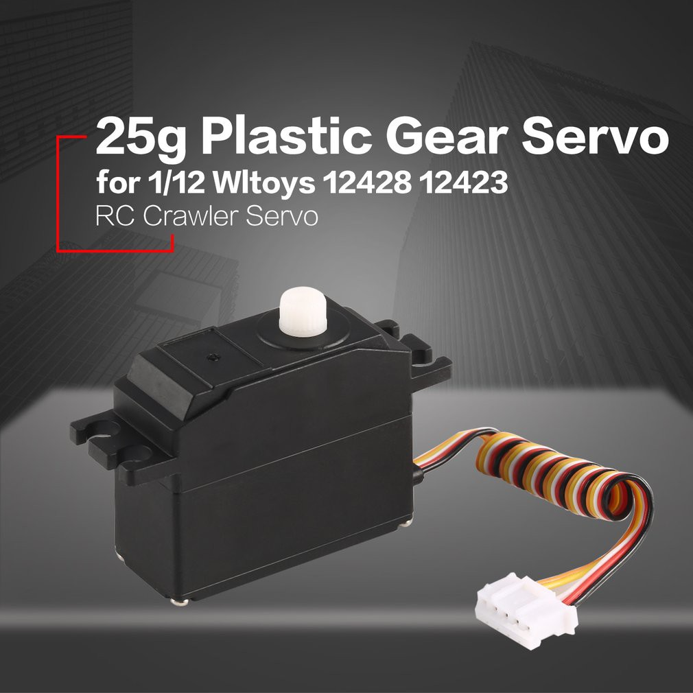 【điều khiển từ xa8/5】25g Plastic Gear Servo for 1/12 Wltoys 12428 12423 RC Car Truck Model Part