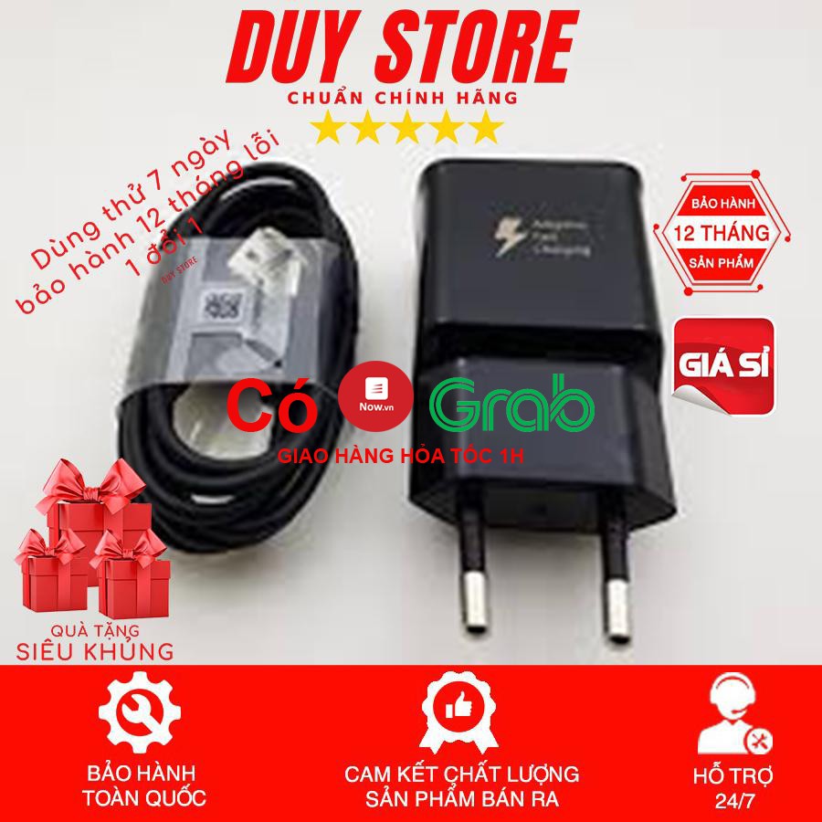 Bộ sạc nhanh Samsung chính hãng S10/S10+ Note 8/Note 8+ sạc nhanh 15w chân Type C Usb Note 8 Note FE S8 F9