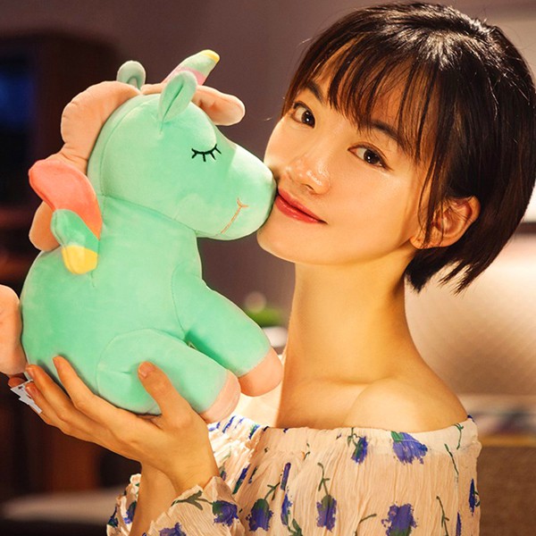 GẤU BÔNG NGỰA MỘT SỪNG UNICORN (25CM---&gt;40CM) GB17 (MÀU XANH NGỌC)